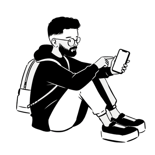 Editorial illustration of Mario building a mobile product